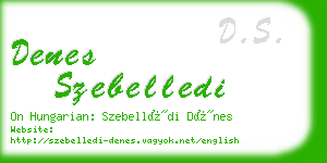 denes szebelledi business card